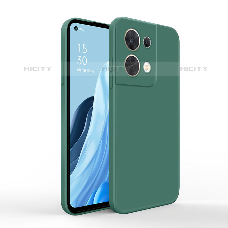 Funda Silicona Ultrafina Goma 360 Grados Carcasa para Oppo Reno8 5G Verde