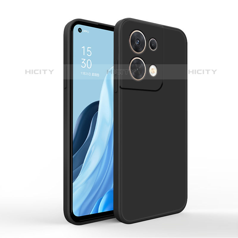 Funda Silicona Ultrafina Goma 360 Grados Carcasa para Oppo Reno9 Pro 5G Negro