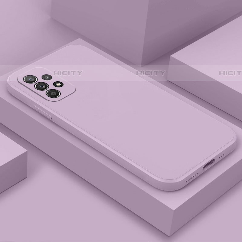 Funda Silicona Ultrafina Goma 360 Grados Carcasa para Samsung Galaxy A52 5G Purpura Claro