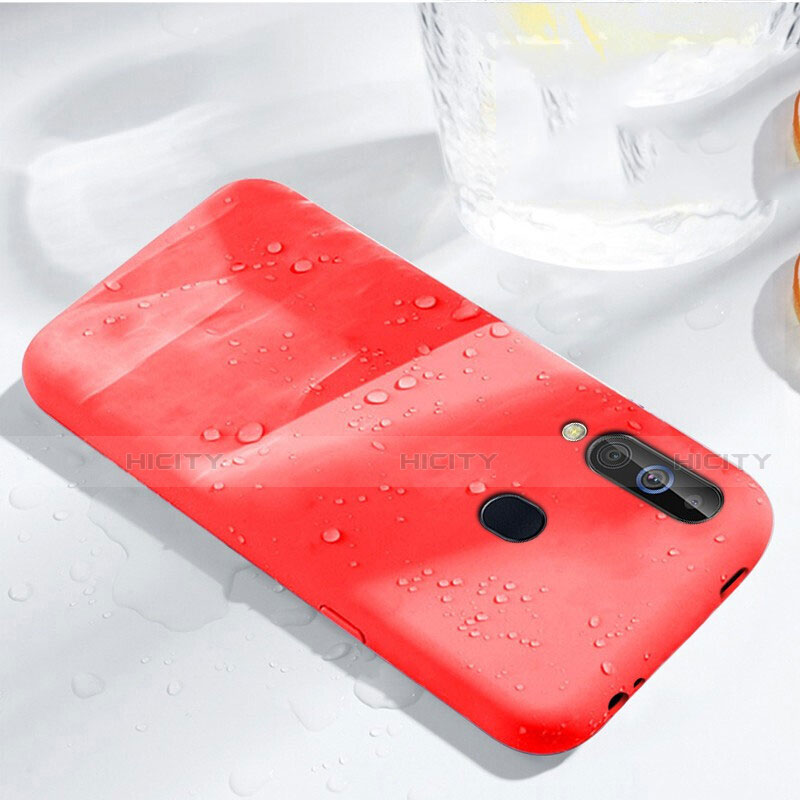 Funda Silicona Ultrafina Goma 360 Grados Carcasa para Samsung Galaxy A60 Rojo