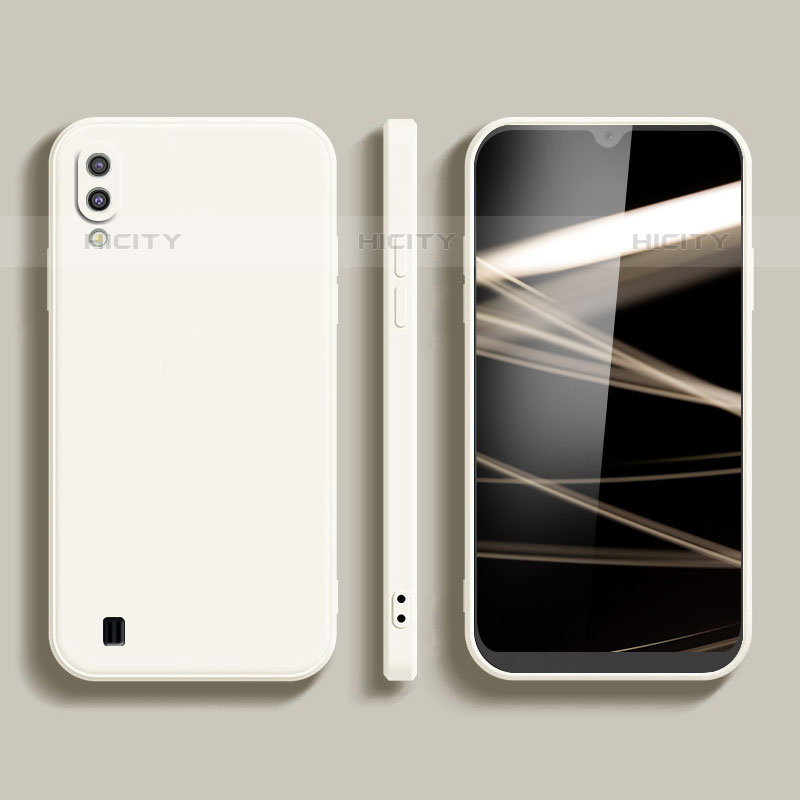 Funda Silicona Ultrafina Goma 360 Grados Carcasa para Samsung Galaxy M01 Blanco