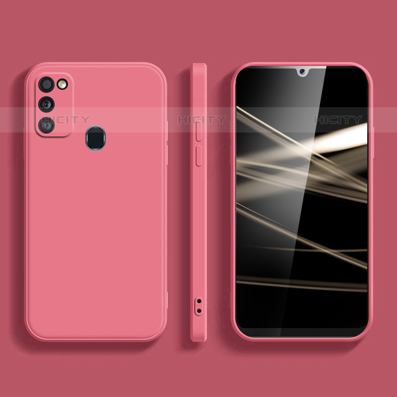 Funda Silicona Ultrafina Goma 360 Grados Carcasa para Samsung Galaxy M21 (2021) Rosa Roja