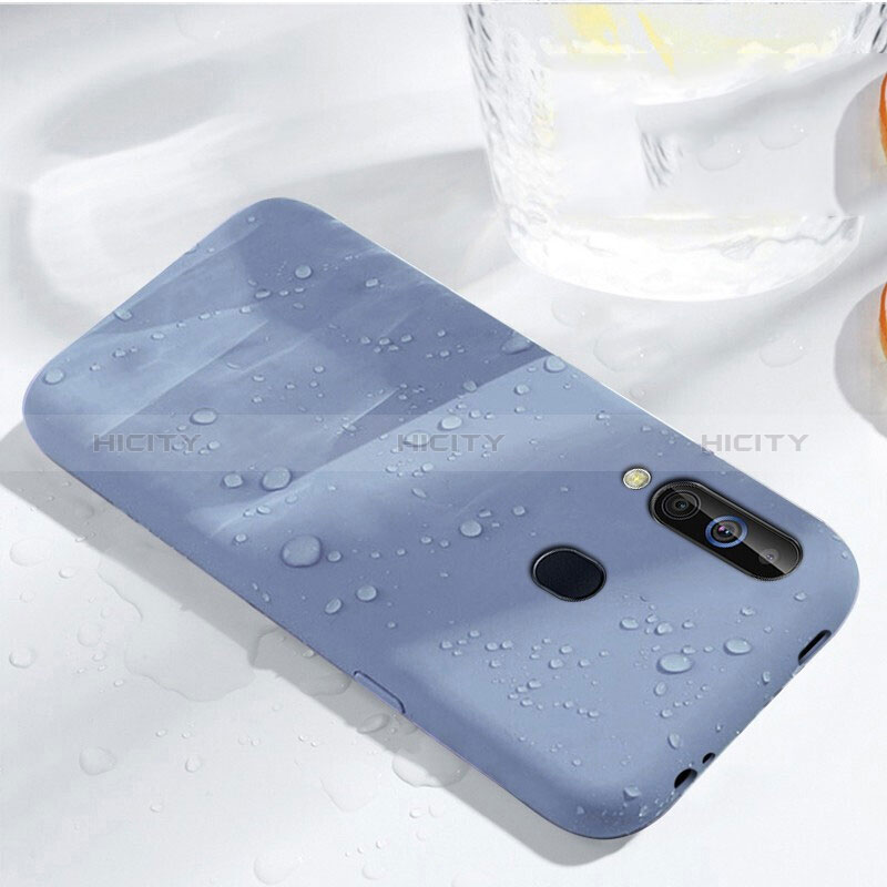 Funda Silicona Ultrafina Goma 360 Grados Carcasa para Samsung Galaxy M40 Azul Cielo