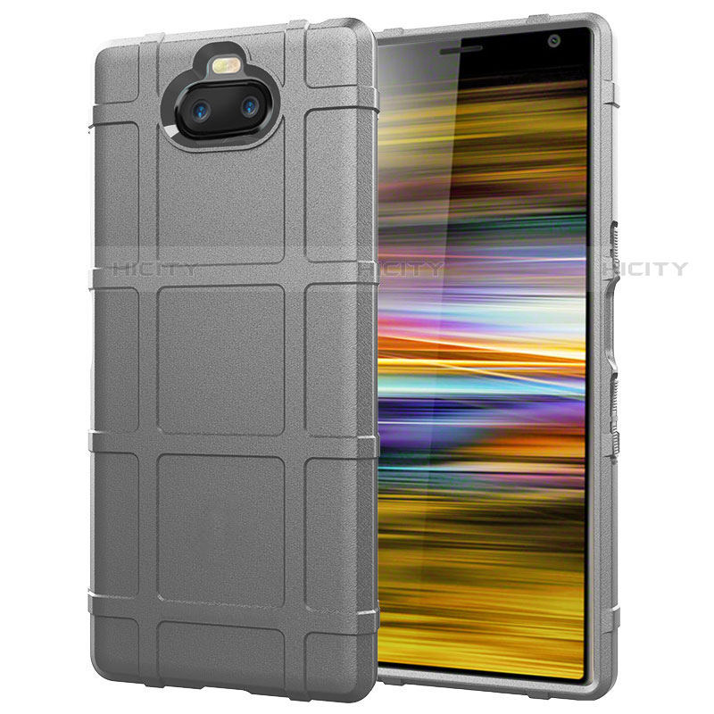 Funda Silicona Ultrafina Goma 360 Grados Carcasa para Sony Xperia 10 Plus Plata