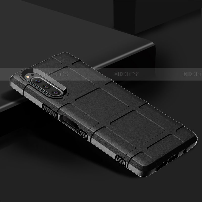 Funda Silicona Ultrafina Goma 360 Grados Carcasa para Sony Xperia 5 Negro