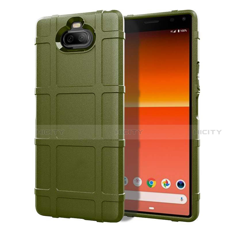 Funda Silicona Ultrafina Goma 360 Grados Carcasa para Sony Xperia 8 Lite Ejercito Verde