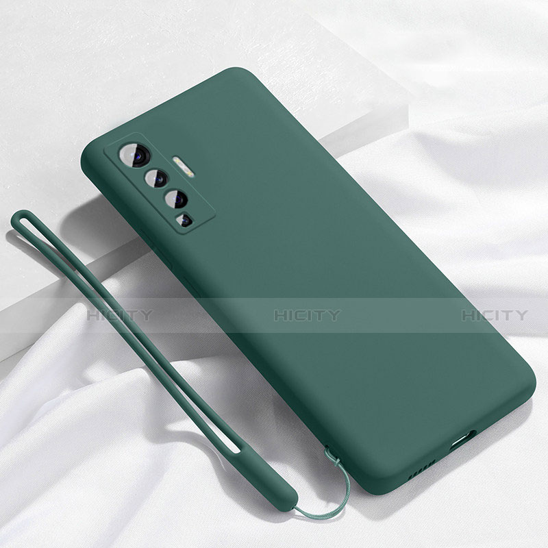 Funda Silicona Ultrafina Goma 360 Grados Carcasa para Vivo X50 5G Verde