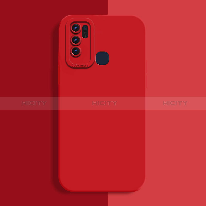 Funda Silicona Ultrafina Goma 360 Grados Carcasa para Vivo Y50 Rojo