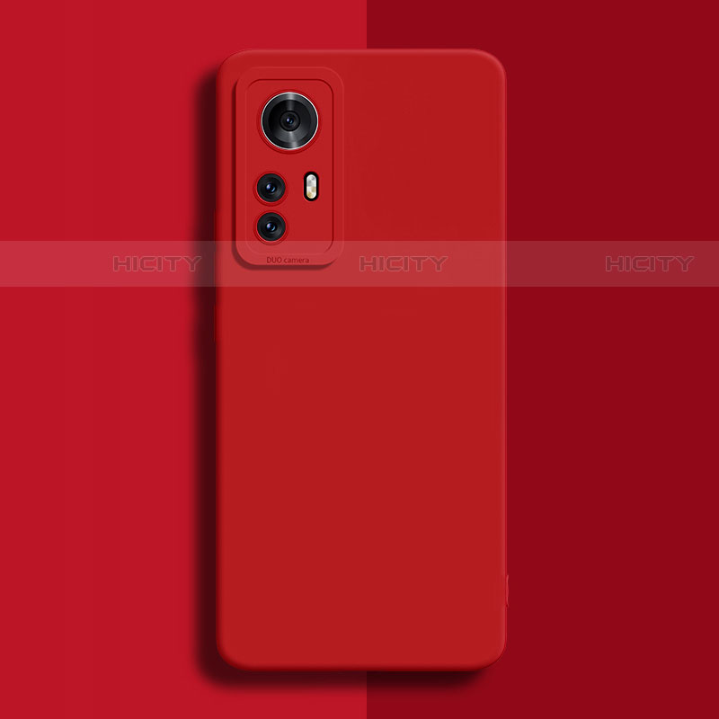 Funda Silicona Ultrafina Goma 360 Grados Carcasa para Xiaomi Mi 12 5G Rojo