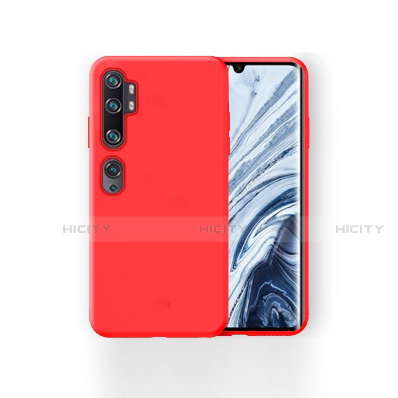 Funda Silicona Ultrafina Goma 360 Grados Carcasa para Xiaomi Mi Note 10 Rojo