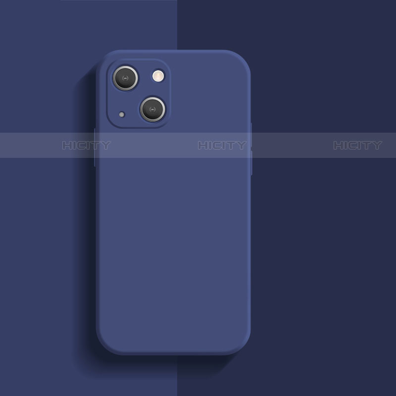 Funda Silicona Ultrafina Goma 360 Grados Carcasa S01 para Apple iPhone 13 Mini Azul
