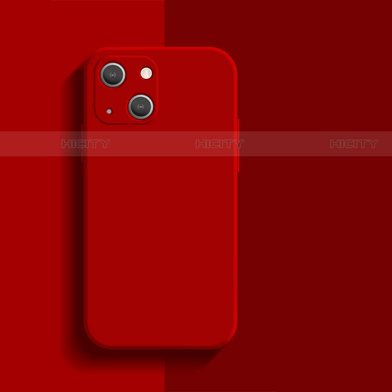 Funda Silicona Ultrafina Goma 360 Grados Carcasa S01 para Apple iPhone 13 Rojo