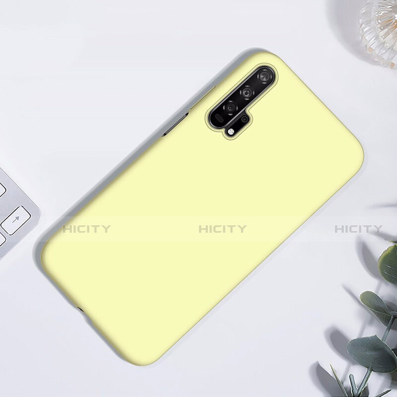 Funda Silicona Ultrafina Goma 360 Grados Carcasa S01 para Huawei Honor 20 Pro Amarillo