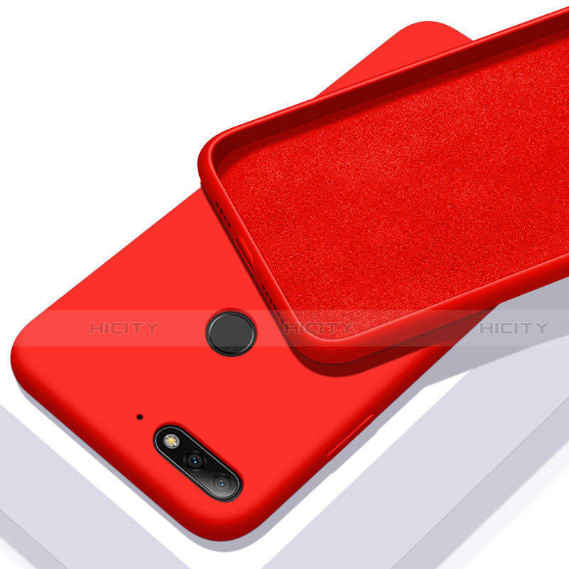 Funda Silicona Ultrafina Goma 360 Grados Carcasa S01 para Huawei Y6 (2018) Rojo