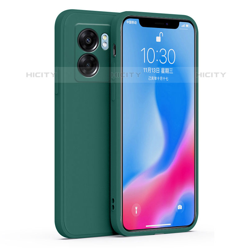 Funda Silicona Ultrafina Goma 360 Grados Carcasa S01 para OnePlus Nord N300 5G Verde Noche