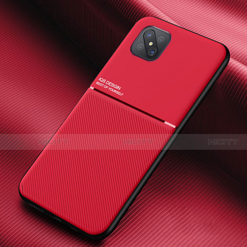 Funda Silicona Ultrafina Goma 360 Grados Carcasa S01 para Oppo Reno4 Z 5G Rojo