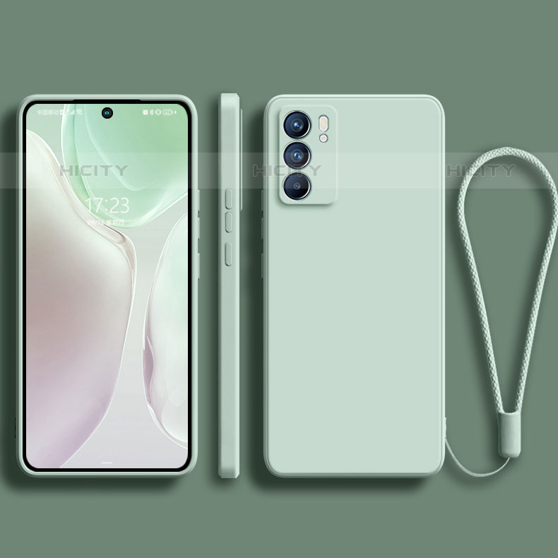 Funda Silicona Ultrafina Goma 360 Grados Carcasa S01 para Oppo Reno6 Pro 5G India Menta Verde