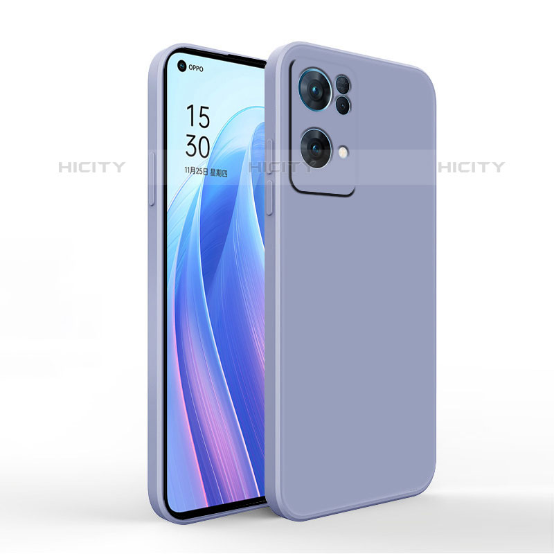 Funda Silicona Ultrafina Goma 360 Grados Carcasa S01 para Oppo Reno7 Pro 5G Gris Lavanda