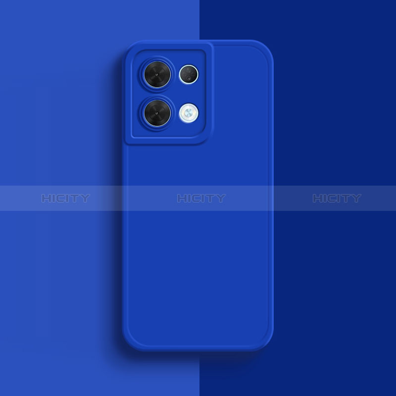 Funda Silicona Ultrafina Goma 360 Grados Carcasa S01 para Oppo Reno9 Pro+ Plus 5G Azul