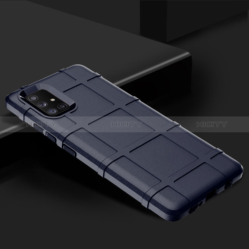 Funda Silicona Ultrafina Goma 360 Grados Carcasa S01 para Samsung Galaxy A71 4G A715 Azul