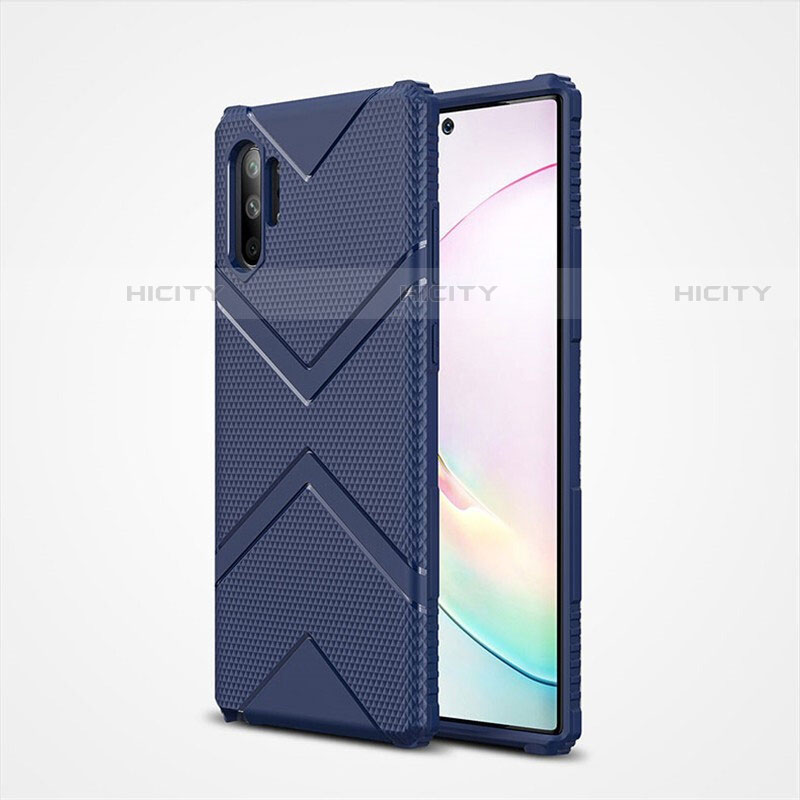 Funda Silicona Ultrafina Goma 360 Grados Carcasa S01 para Samsung Galaxy Note 10 Plus 5G Azul