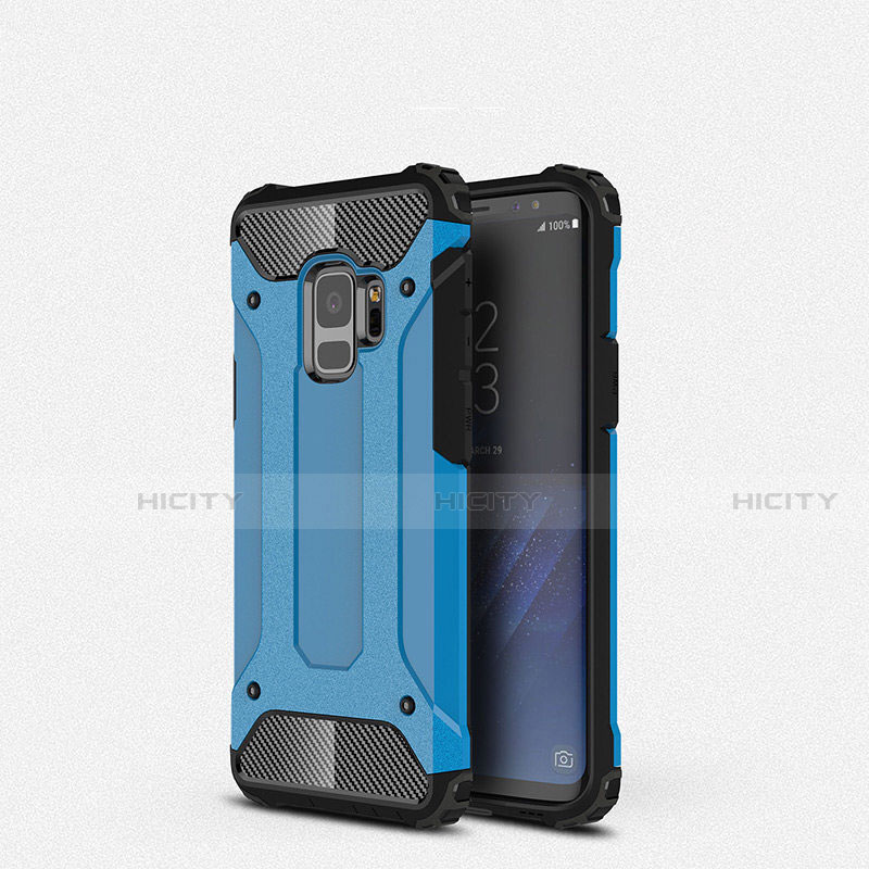 Funda Silicona Ultrafina Goma 360 Grados Carcasa S01 para Samsung Galaxy S9 Azul Cielo