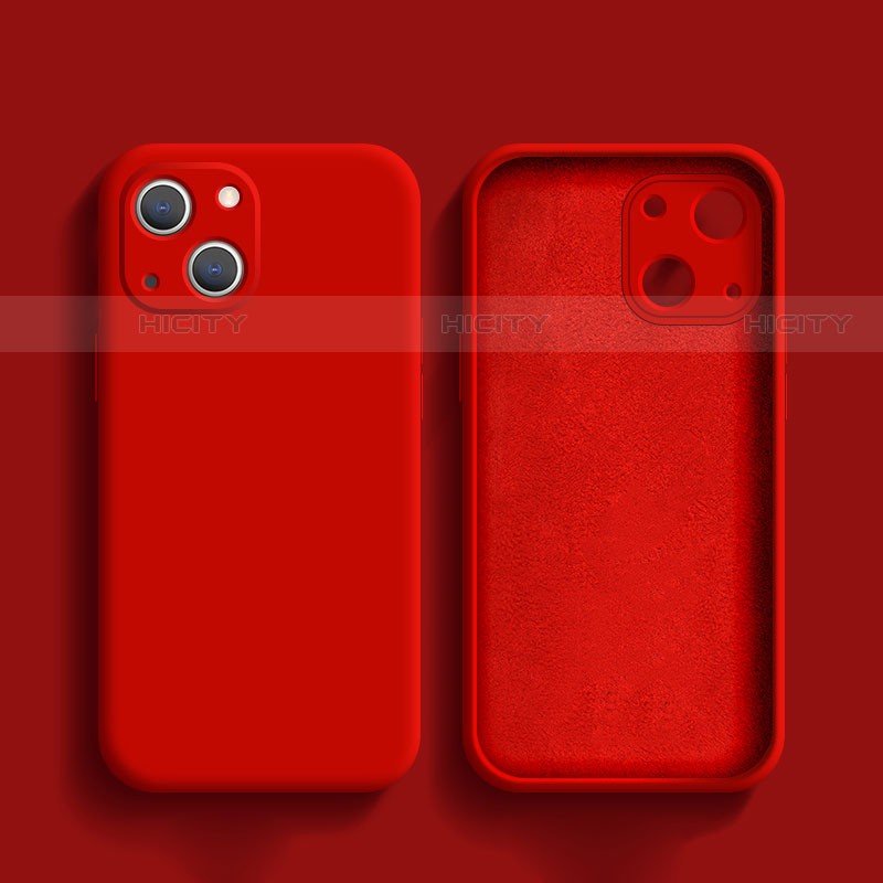 Funda Silicona Ultrafina Goma 360 Grados Carcasa S02 para Apple iPhone 13 Rojo
