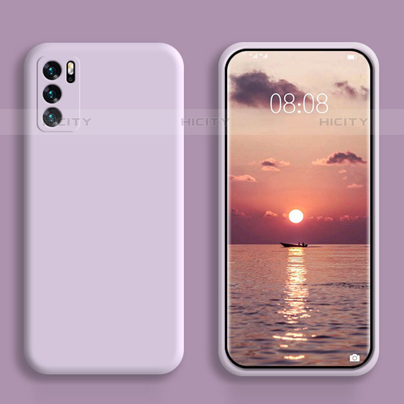 Funda Silicona Ultrafina Goma 360 Grados Carcasa S02 para Oppo Reno6 Pro 5G India Purpura Claro