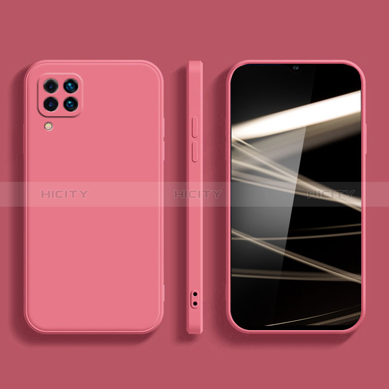 Funda Silicona Ultrafina Goma 360 Grados Carcasa S02 para Samsung Galaxy A12 Rosa Roja