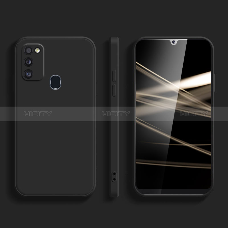 Funda Silicona Ultrafina Goma 360 Grados Carcasa S02 para Samsung Galaxy M21 Negro