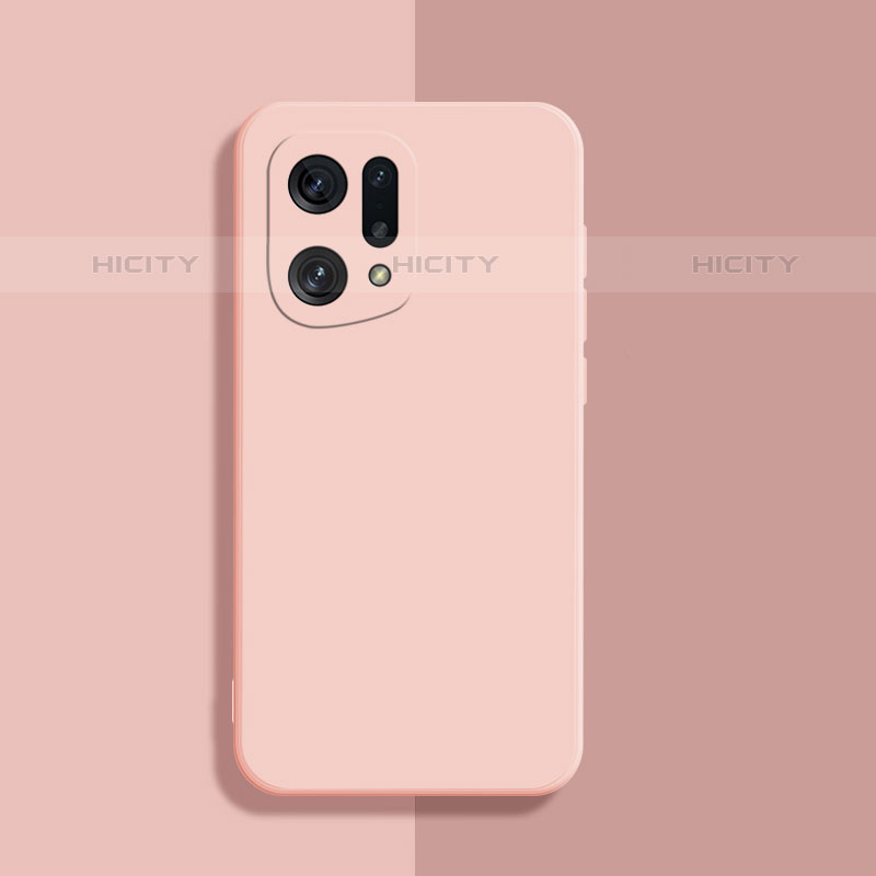 Funda Silicona Ultrafina Goma 360 Grados Carcasa S03 para Oppo Find X5 Pro 5G Rosa