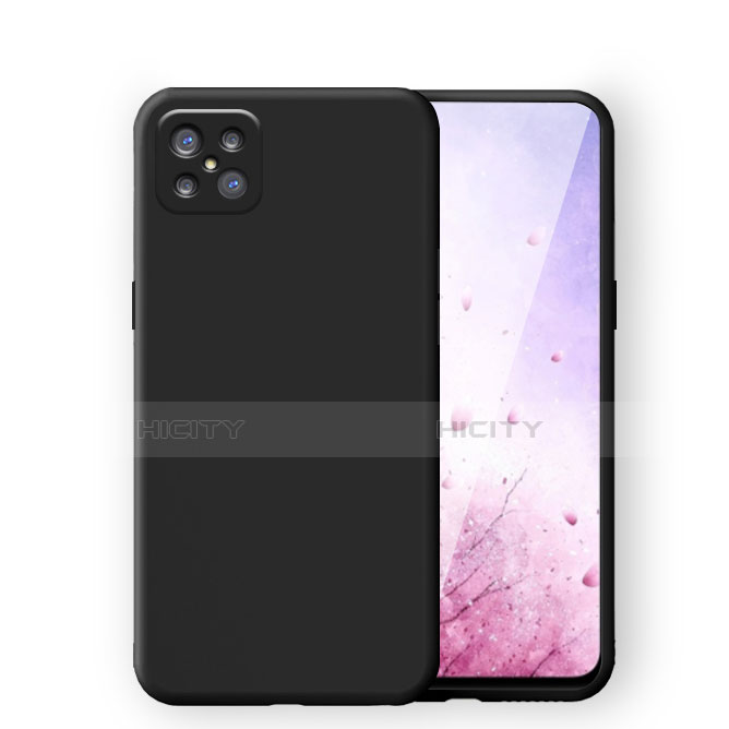 Funda Silicona Ultrafina Goma 360 Grados Carcasa S03 para Oppo Reno4 Z 5G Negro