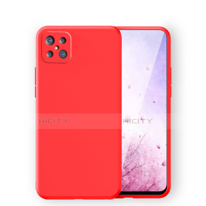 Funda Silicona Ultrafina Goma 360 Grados Carcasa S03 para Oppo Reno4 Z 5G Rojo