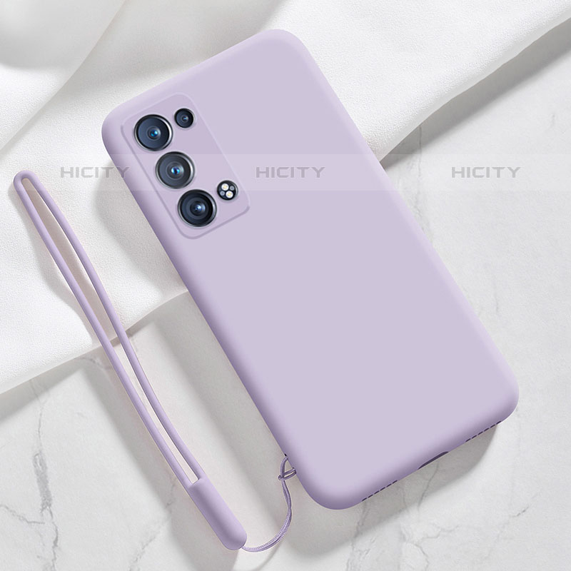 Funda Silicona Ultrafina Goma 360 Grados Carcasa S03 para Oppo Reno6 Pro 5G Purpura Claro