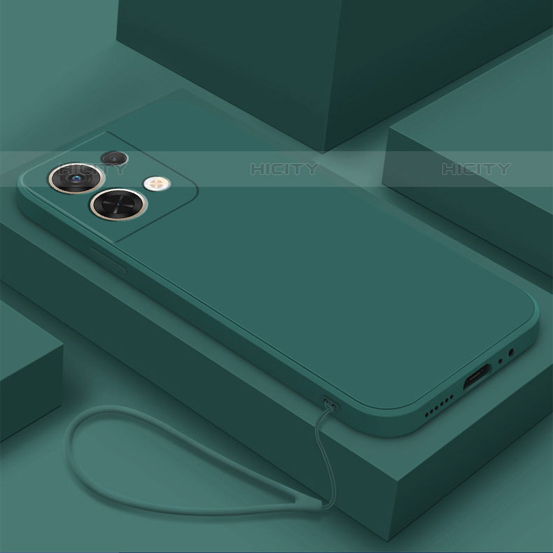 Funda Silicona Ultrafina Goma 360 Grados Carcasa S03 para Oppo Reno8 Pro 5G Verde Noche