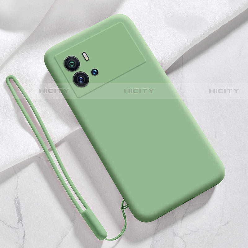 Funda Silicona Ultrafina Goma 360 Grados Carcasa S03 para Vivo iQOO 9 Pro 5G Verde