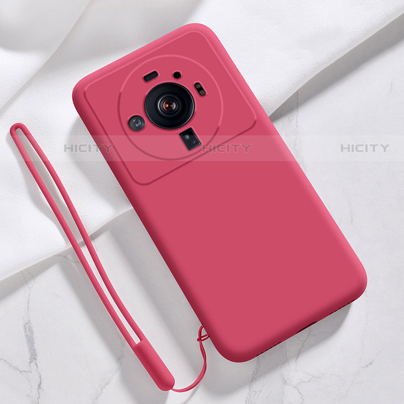 Funda Silicona Ultrafina Goma 360 Grados Carcasa S03 para Xiaomi Mi 12 Ultra 5G Rojo
