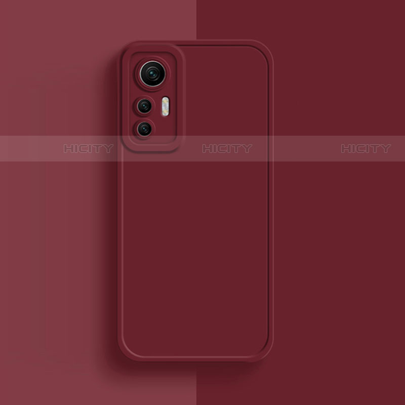 Funda Silicona Ultrafina Goma 360 Grados Carcasa S03 para Xiaomi Mi 12S Pro 5G Rojo Rosa