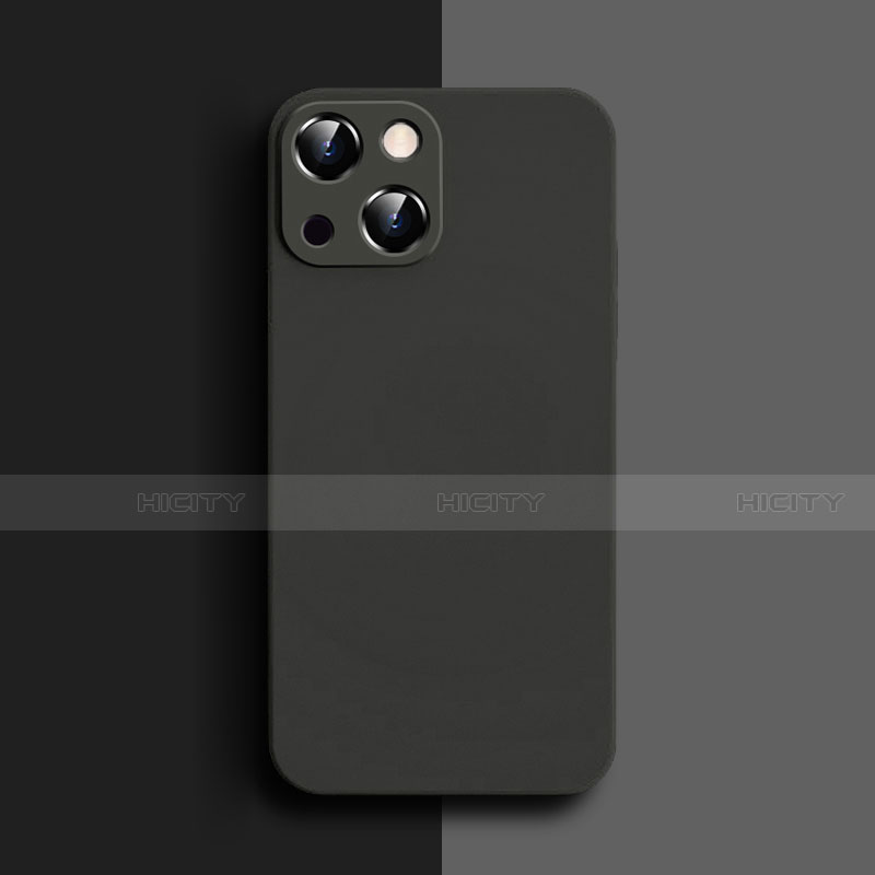 Funda Silicona Ultrafina Goma 360 Grados Carcasa S04 para Apple iPhone 14 Plus Negro