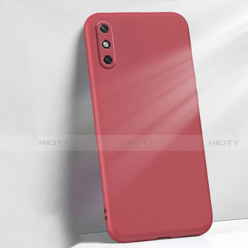 Funda Silicona Ultrafina Goma 360 Grados Carcasa S04 para Huawei Enjoy 10e Rojo Rosa