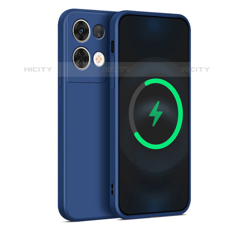 Funda Silicona Ultrafina Goma 360 Grados Carcasa S04 para Oppo Reno8 5G Azul