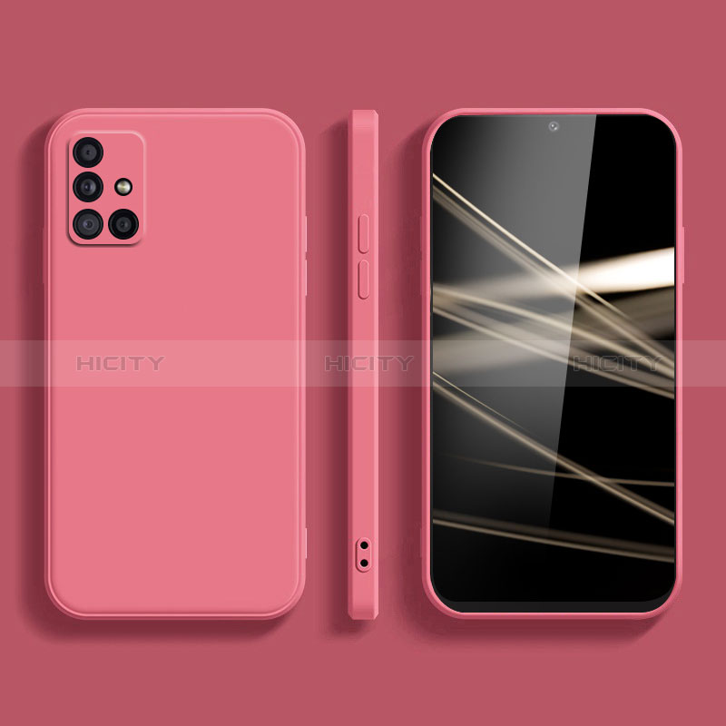 Funda Silicona Ultrafina Goma 360 Grados Carcasa S04 para Samsung Galaxy A71 5G Rosa Roja