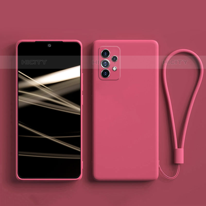 Funda Silicona Ultrafina Goma 360 Grados Carcasa S04 para Samsung Galaxy M32 5G Rosa Roja