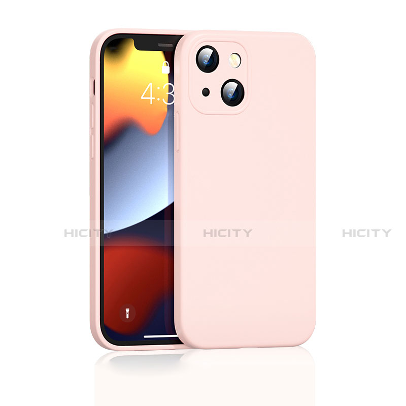 Funda Silicona Ultrafina Goma 360 Grados Carcasa S05 para Apple iPhone 13 Oro Rosa