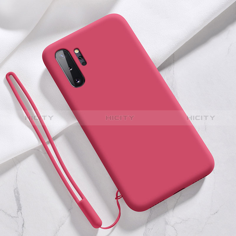 Funda Silicona Ultrafina Goma 360 Grados Carcasa S05 para Samsung Galaxy Note 10 Plus 5G Rosa Roja