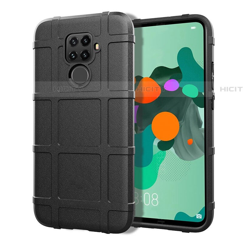 Funda Silicona Ultrafina Goma 360 Grados Carcasa S07 para Huawei Nova 5i Pro Negro