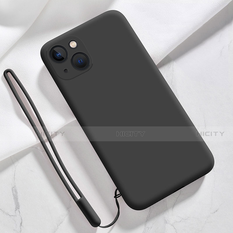 Funda Silicona Ultrafina Goma 360 Grados Carcasa S08 para Apple iPhone 13 Mini Negro