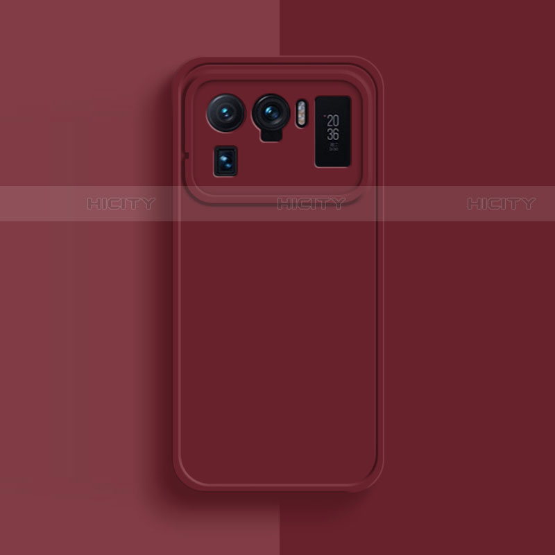 Funda Silicona Ultrafina Goma 360 Grados Carcasa S08 para Xiaomi Mi 11 Ultra 5G Rojo