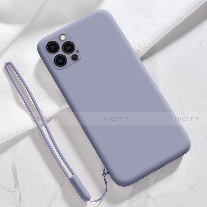 Funda Silicona Ultrafina Goma 360 Grados Carcasa S09 para Apple iPhone 13 Pro Max Gris