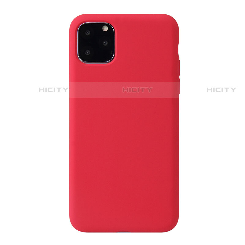 Funda Silicona Ultrafina Goma 360 Grados Carcasa Y01 para Apple iPhone 11 Pro Max Rojo Rosa
